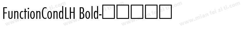 FunctionCondLH Bold字体转换